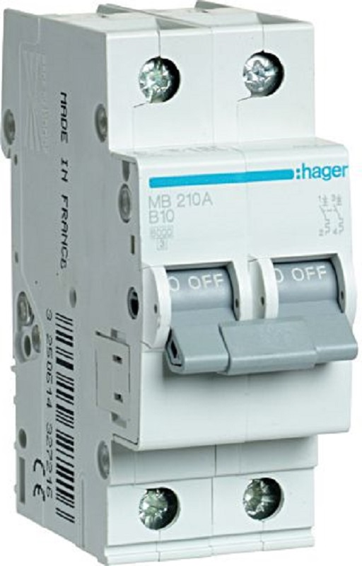 Выключатель автоматический Hager 2п 6A C 4.5кА 